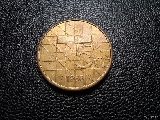 Нидерланды 5 гульденов 1988
