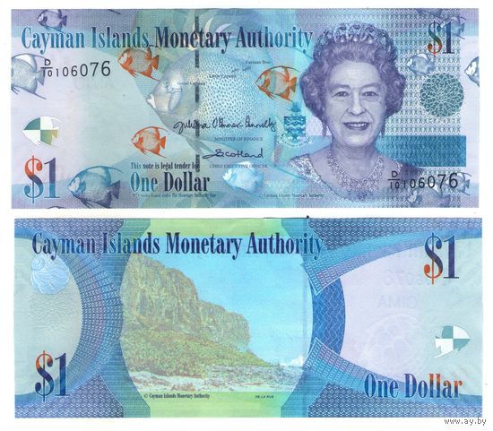Каймановы острова(Кайманы) 1 доллар 2024 год UNC