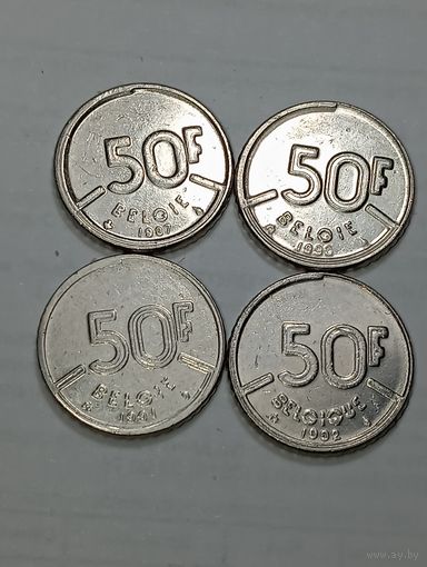 Бельгия 50 франков 1987 , 1990 , 1991 , 1992 года .