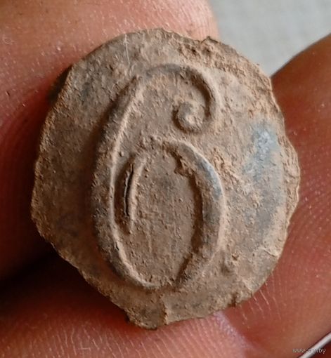 Пуговица N 6. ( Олово)