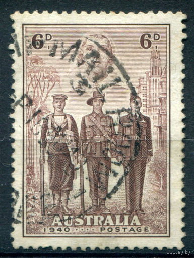 Австралия - 1940г. - участие австралийцев во Второй Мировой войне, 9 P - 1 марка - гашёная [Mi 159]. #3-WB-85-A-2