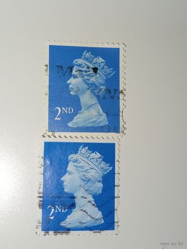 Великобритания 1971 Профиль королевы Елизаветы II, созданный на основе скульптуры Арнольда Машина