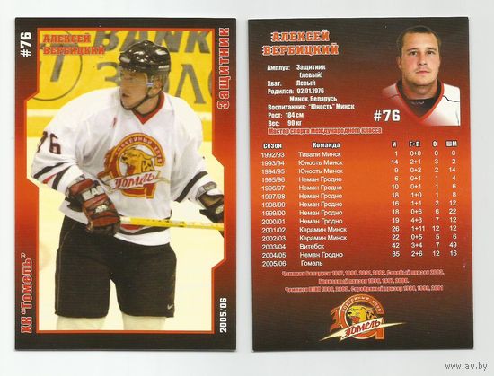 Алексей Вербицкий / ХК Гомель / Сезон 2005/2006.