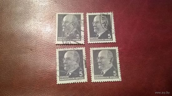 Марка  Вальтер Ульбрихт 1961 год ГДР