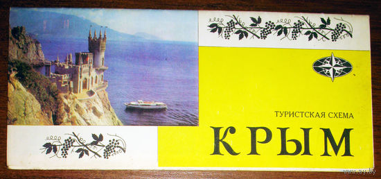 История путешествий: Крым. Туристская схема. 1976 год