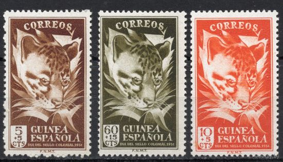 Испанская Гвинея 1951. Фауна. 3 марки 271-73