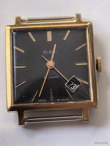 Часы СЛАВА. СССР . позолота Au20 на ходу. (вроде точно идут)