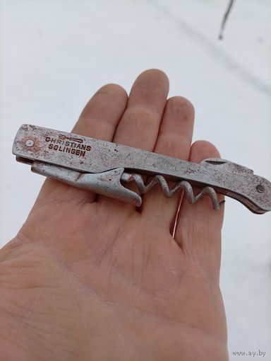 Старинный "Винный штопор CHRISTIANS=SOLINGEN" 19 век, редкий, бодрый сохран!
