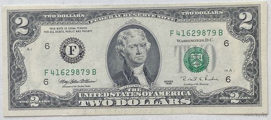 США 2 доллара 1995 г.