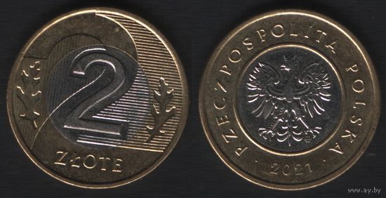 Польша y283 2 злотых 2021 год (mw) (_alb2