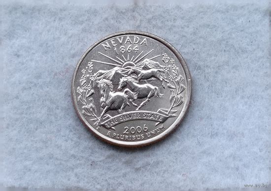 Werty71 США 25 центов 1 квотер 2006 штат Невада двор D Конь
