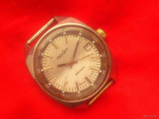 Часы ПОЛЕТ АЭРОФЛОТ СТАЛЬ НЕРЖАВЕЮЩАЯ , АВТОПОДЗАВОД , РЕДКИЕ