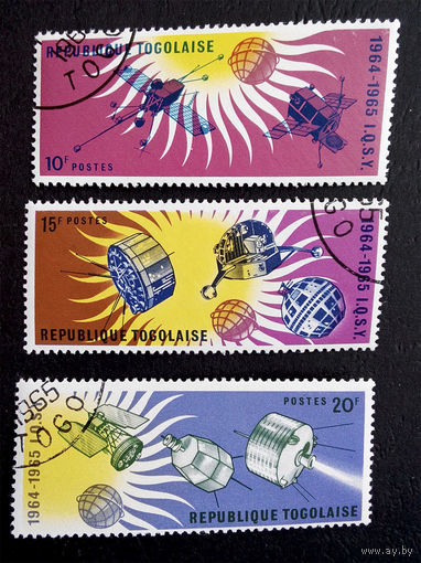 Того 1964 г. Космос. 3 марки #0047-K1