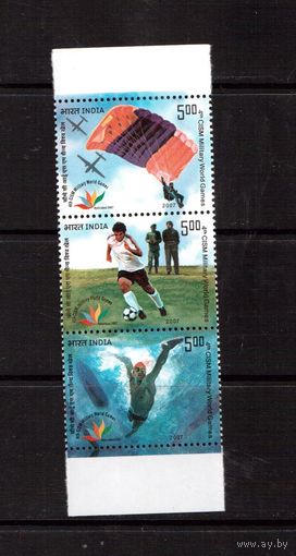 Индия-2007,(Мих.2234-2236) ** , Спорт,Футбол, Парашют