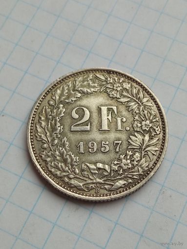 2 франка 1957 , Швейцария .