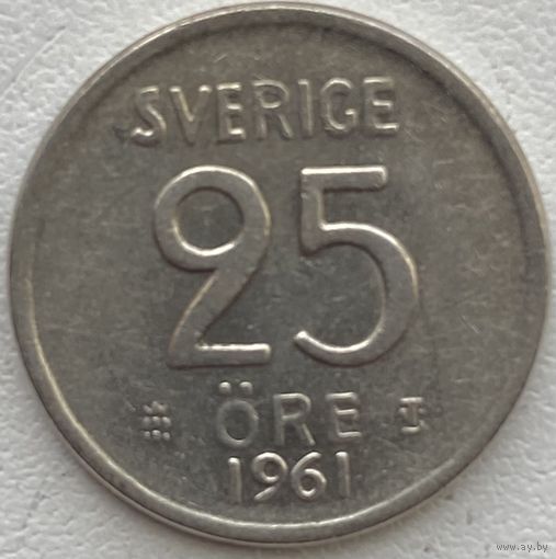 Швеция 25 эре 1961 г.