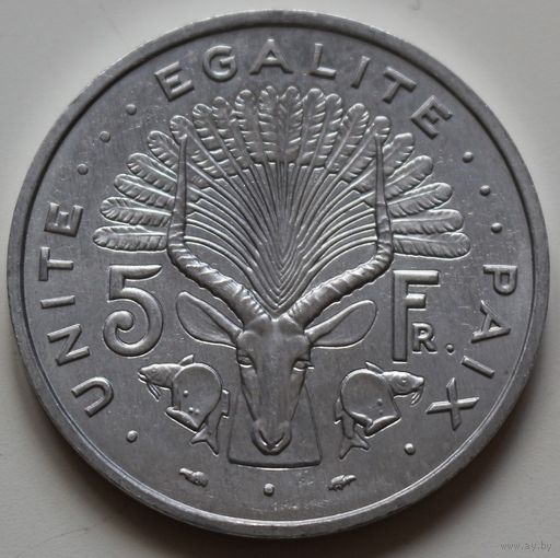 Джибути 5 франков 1991 год