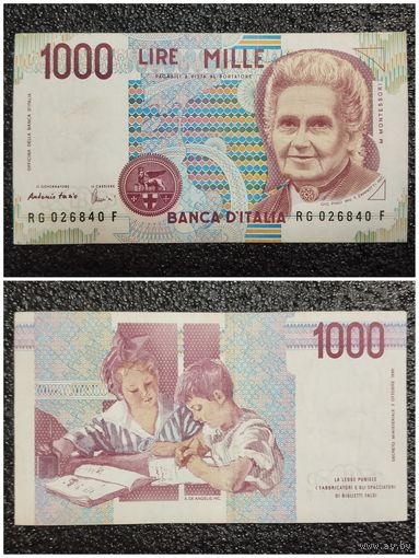 1000 лир Италия 1990 г.