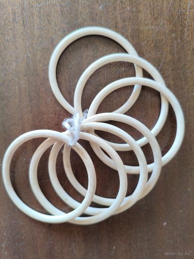 Слоновая кость, набор колец, диаметр 7.8 см