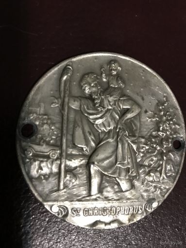 Медальон S-t.Christophorus,святой Христофор.