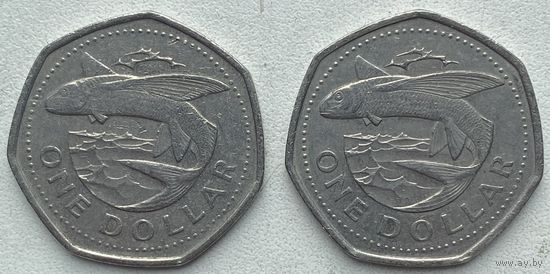 Барбадос 1 доллар 1989 г. Цена за 1 шт.