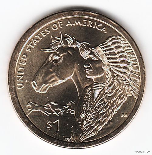 1 доллар США 2012 год Сакагавея Торговые пути 17 века двор P _состояние aUNC/UNC