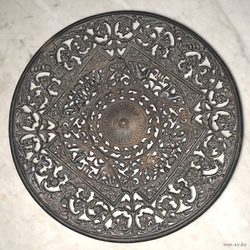 Антикварная тарелка чаша. Чугун. 1900 г.