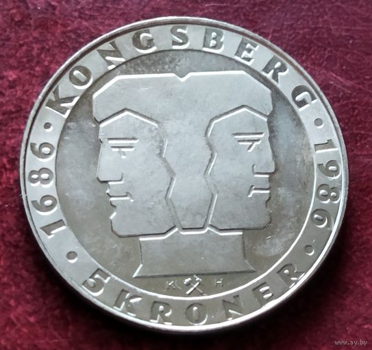 Норвегия 5 крон, 1986 300 лет норвежскому монетному двору