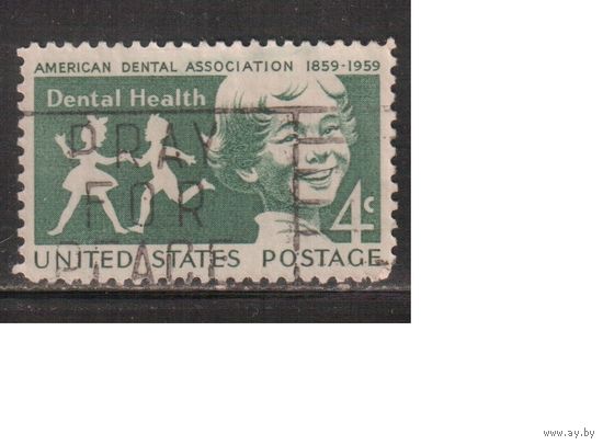 США-1959, (Мих.761) , гаш. , Стамотология, Медицина (одиночка) ,(2)