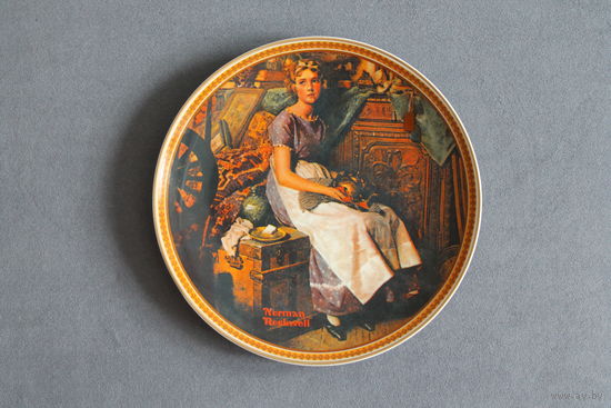 Тарелка коллекционная [США, Knowles, Мечты на чердаке (Норман Роквелл), Bradex #84-R70-4.1] D=21,5см.