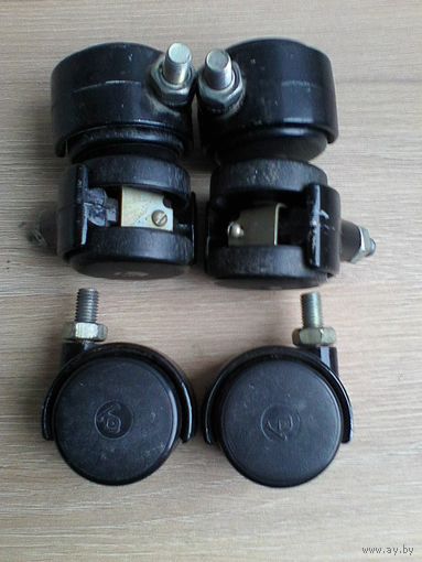 Шесть Мебельных Роликов - Одним Лотом.