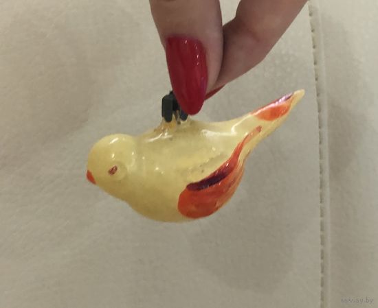 Елочная игрушка МАЛЕНЬКАЯ ПТИЧКА СССР