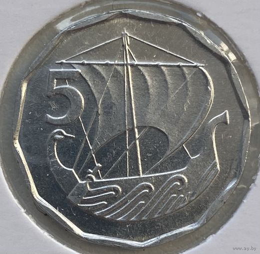 Кипр 5 милей 1982 г. В холдере