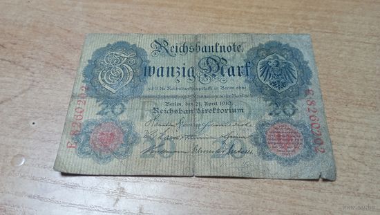 20 марок 1910 года Германии  8260202  семь цифр