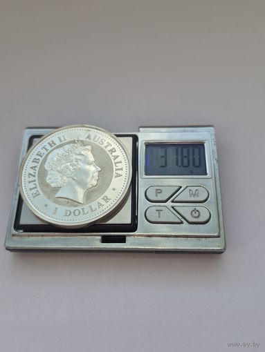 1 доллар Австралия 2006 года. Год Собаки - китайский гороскоп. Серебро 999. Монета не чищена. В45509