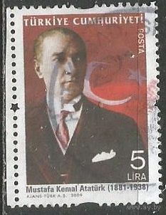 Турция. К.Ататюрк. 1-й Президент. Доплатная марка. 2009г. St#3808.