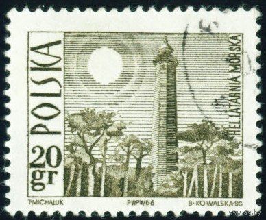 Туризм в Польше. Стандартный выпуск Польша 1966 год 1 марка