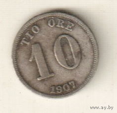Швеция 10 эре 1907