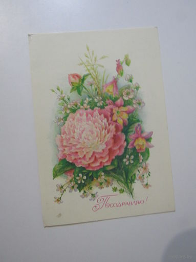 Поздравляю 1987 г. Художник Бодрихина