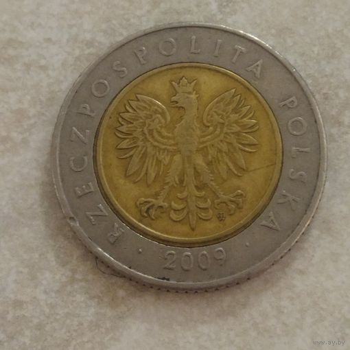 5 злотых 2009 Польша
