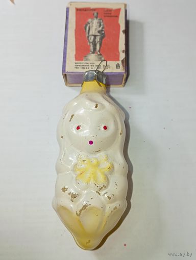 Игрушка на ёлку ,  Лялька - Малыш, винтаж , стекло , СССР . С 10 рублей