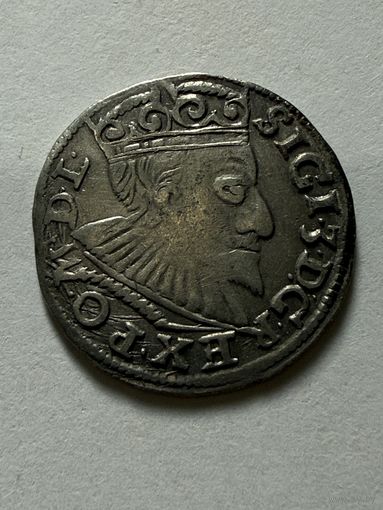 С рубля!3 гроша (Трояк) 1593 Польша сигизмунд 3 ваза! Распродажа коллекции