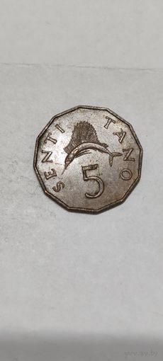 Танзания 5 центов 1973