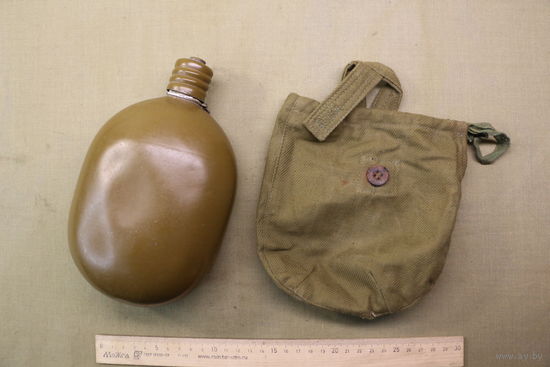 Фляга с чехлом, СССР. Распродажа коллекции вещей. С РУБЛЯ! АУКЦИОН!
