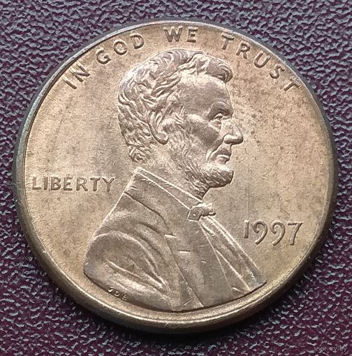 США. 1 цент. 1997 год