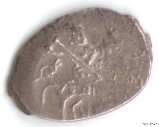 Копейка 1605-1606 Дмитрий I Иванович (Лжедмитрий) чеканка в Новгороде _состояние XF+