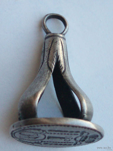 Печать Дворянская АН Корона Россия XVIII век в стиле барокко. Серебро. Аукцион 3 дня