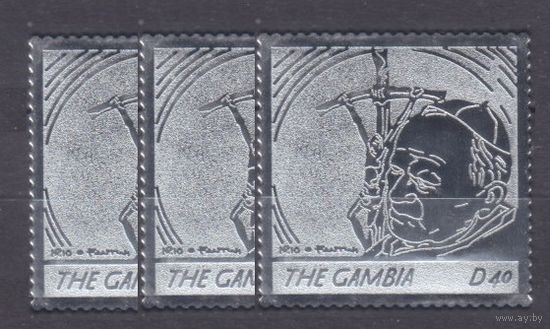 2005 Гамбия 5563 серебро x3 Папа Иоанн Павел II с крестом 18,00 евро