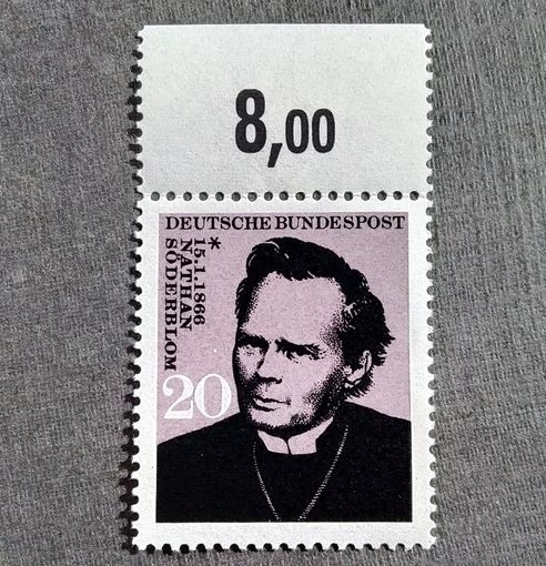 Марка Германия 1966 год Натан Сёдерблум