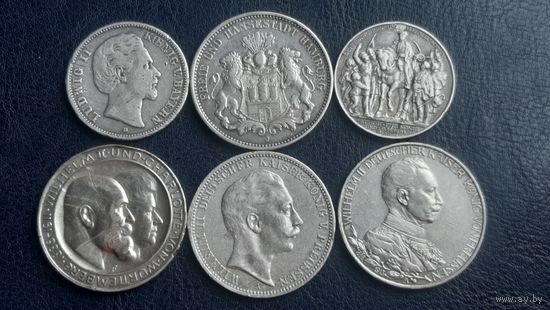 Монеты Германии серебро